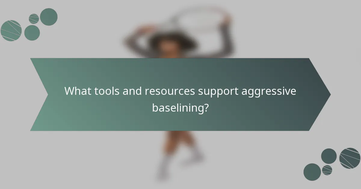 What tools and resources support aggressive baselining?